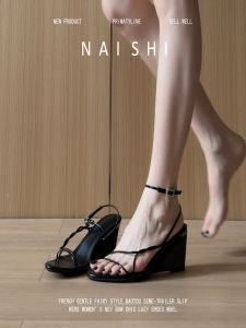 NAISHI | Goatskin Open Toe Ankle Strap Sandals Anti-slip