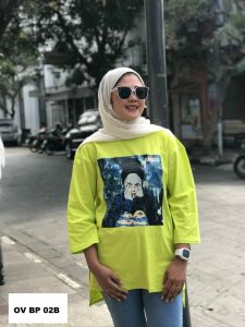 kaos jumbo atasan wanita basic oversize / Aldira oversize terbaru panjang belakang