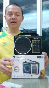 RX-806BTD วิทยุ บลูทูธ AM FM SW 3BANDS / BT / USB / TF / LIHIUM BATTERY / DISCO LIGHT ชาร์จแบต พกพาสะดวก