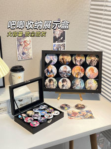 Barji Storage Box Transparent and Dustproof Anime Peripheral Standee Badge Pain Table Storage Cabinet Felt Millet Display Stand
