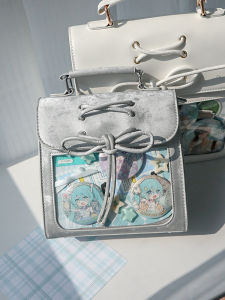 Wu Dong Xiaopu Original Daily Strap Transparent Crossbody Two-Dimensional Badge Bar Pain Bag Female [Thousand Knot]]