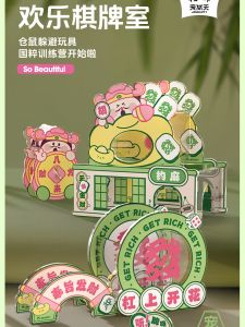 Acrylic Hamster Toy Hideout House Transparent Golden Retriever Cage Decoration Climbing Ladder Water Bottle Supplies Hamster