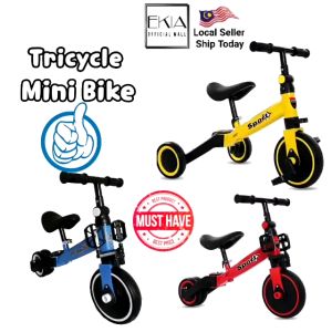 3 IN 1 Baby Tricycle Kids Bycycle Stroller Children Bike Balance Car Balance Bike Basikal Budak Hadiah Bayi 1-6 Years 17386