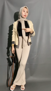 Celana Panjang Scuba Cutbray Wanita Premium Highwaist - Celana Fit and Flare Scuba Cutbray Kulot Terlaris