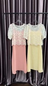 SV 6505 - Briella Set Dress | Silvervogue | Dress Katun Midi Pakaian Kasual Wanita