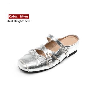 MIFEI | Inner Heel French Style Half Slip-on Womens Shoes Large Size