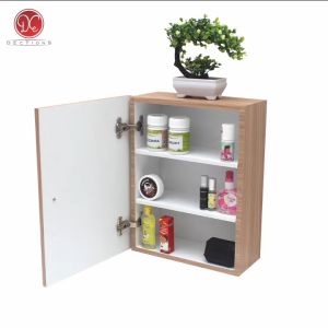 DEcTionS Rak Lemari Kayu Kotak Penyimpanan Obat P3K Dinding 40x30cm Minimalis