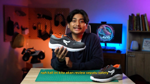 Sepatu Sneakers Pria Original Branded Keren Lavio Micro bahan Suede Septi Safety Mikro Ujung Besi
