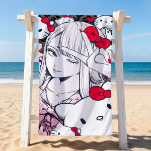 Sanrio | Fear anime T-Tomie Towel Drying Bath Towel Applicable To Light Swimming Camping Yoga Beach Out