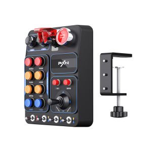 PXN-CB1 central control box supports PC computers with custom RGB lights and 30 programmable buttons