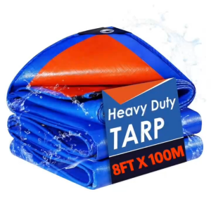 Tarpauline Trapal Tolda Makapal Original 8FT×100M Roll Tolda Waterproof Heavy Duty & Lona Trapal Heavy Duty Blue Sack Trapal 1 Roll (Blue Sack Trapal Waterproof) Tarapal Waterproof Makapal for Pang Bubong Sakoline Trapal Per Meter UV-Resistant Tear-P