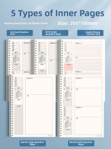 MONLEYTA | High School Student Efficient Correction Notebook Interactive Loose Leaf Design For Math Physics English Subject Correction
