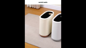 Slim Narrow Minimalist White Trash Bin Dustbin Plastic Rubbish Bin Garbage Waste Bin Thick Black Trash Bag