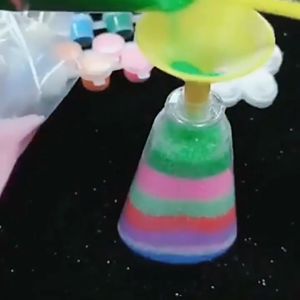 DIY Sand Art Kit Glow sand bottle set for Kids. DIY Pendant room decoration set. . HEYBABE.