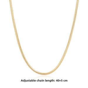Stackable Simple Base Snake Chain Necklace