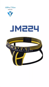 Mens Jockstrap: Nylon Perforated Double Layer 3D Pouch Rugby Sports Jockstrap (JM224)