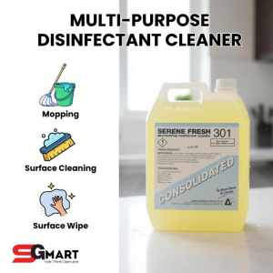 Multi-Purpose Disinfectant Cleaner SERENE FRESH 5L –Floral Scent Neutral pH Powerful Odour Control