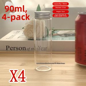 Mini Transparent Glass Bottle Sealed Empty Bottle Small Capacity Powder Medicine Liquid Sub-Bottle Kitchen Storage Container