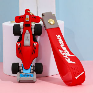 Formula Racing Car PVC Keychain F1 Style Keychain Soft Rubber Key Ring Motorsport Keychain for Men Women Racing Enthusiasts
