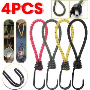【 Rotatingjumps】🔥ตะขอเชือกยางยืดเต็นท์4ชิ้นตะขอยึดเต็นท์ผ้าแคมป์ปิ้งอเนกประสงค์คาราบิเนอร์เชือกอุปกรณ์เสริมกลางแจ้ง