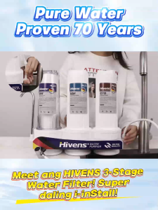 HIVENS Water Purifier Water Filter Complete Set 3 Stages Filter Household Home Kitchen
