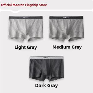 Miiow | Mens Cotton Antibacterial Breathable Underwear Mid-Waist Sport Style Large Size Seamless Shorts Comfortable Underpants