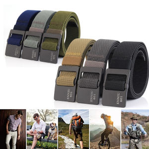 SmarTconn Men Belt High Quality Nylon Leisure Belts Outdoor multifunctional Training Belt  Alloy Metal Buckle Wild Jeans Belts