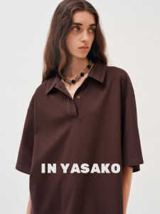 Yasako Soft Waffle Knitted Polo Shirt Double Collar Design Form Fit T-Shirt Cotton 100% Summer Short Sleeve Basic Style