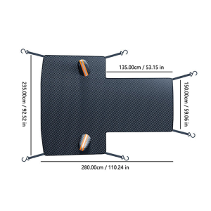 SEAMETAL Extended 3‑Window Car Windshield Snow Cover Engine Hood Anti‑Frost Anti‑Ice Sunshade with 6 Fixing Straps for Sedan SUV