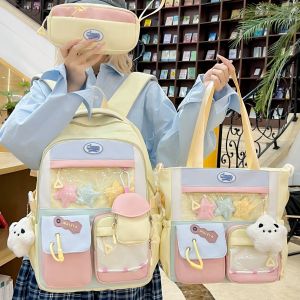 High Aesthetic Value Lightweight Large Capacity Backpack for Junior And High School Girls Cute Student Bag with Multiple Compartments