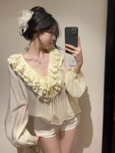 GUZILIAN | Áo Lót Pháp Sweet & Spicy V-Neck Tay Voan