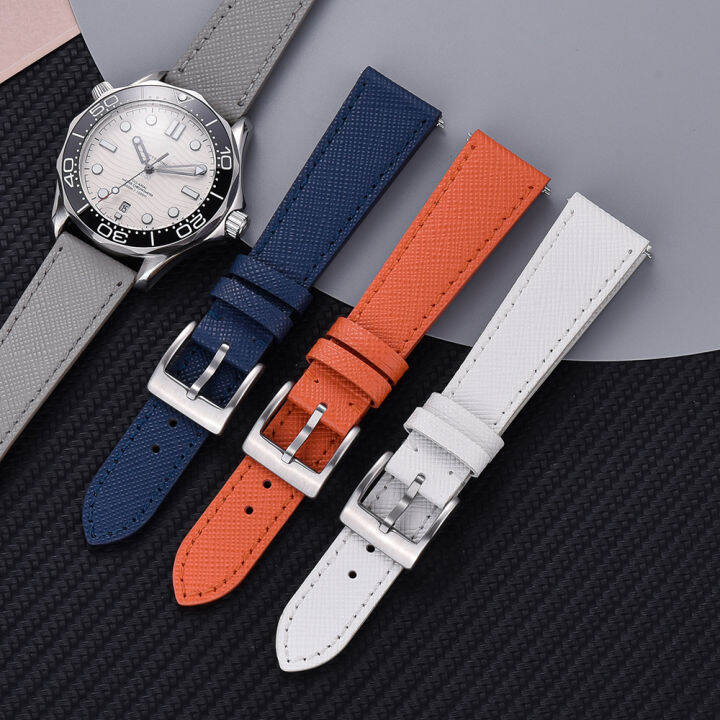 Top Grain Leather Watch Strap Saffiano Leather Popular Watchband 18mm 19mm 20mm 21mm 22mm 23mm 9885