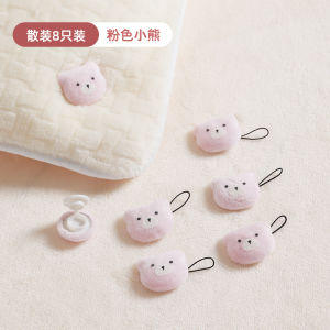Invisible Corner Clip No-Needle Safety Queen Size Bedding Cover Holder Anti-Slip Plastic Fabric Bear Design Bedroom Organizer