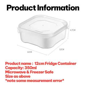 Microwaveable Fridge Container BPA Free | Stackable Food Container Airtight Food Grade Storage Freezer Safe