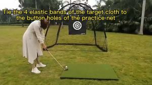 Golf Training Net Portable Practice Cage for Home and Outdoor Use with Bullseye Target - Gift Idea for Birthdays and Holidays