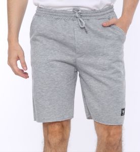 Rockshop celana pendek pria kasual unfinishd abu M71