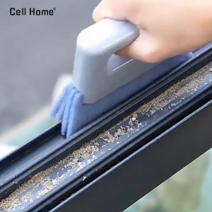 Bàn chải vệ sinh rãnh cửa sổ cửa lùa bàn chải kẹp vải Microfiber có thể tháo rời lau khe điều hoà cửa gió rèm cửa đa năng