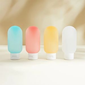 4Pcs Travel Bottles Set Refillable Bottle Cosmetic Containers 60ml Cream Lotion Shampoo Travel Dispenser Squeeze Tube Makeup