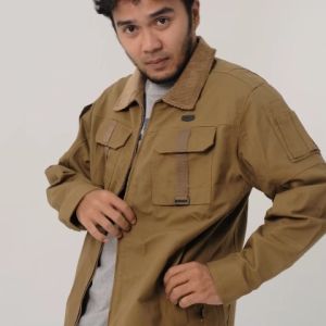 MGee Jaket Kemeja Pria Jacket Mgeeworks Jazper C002 Light Brown