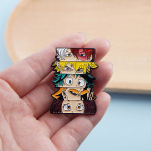 Potdemiel | Cute Anime My Hero Academia Stack Characters Hard Enamel Pin Cartoon Metal Brooch Lapel Badge Backpack Hat Clothing Accessory