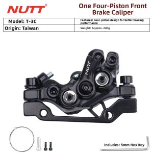 Nutt | Cable-Actuated Mechanical Disc Brake 4-Piston Caliper