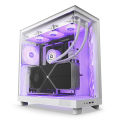 NZXT H6 Flow RGB DIY Gaming Case ATX เมนบอร์ดคอมพิวเตอร์เดสก์ท็อปวัสดุเหล็กโครงสร้างกลางทาวเวอร์ Water Cooling. 