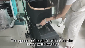 Foldable Double Pets Stroller for Dog Portable Cat Strollers for Small Medium Pet Lightweight