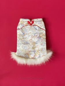 Pet Clothes New Year Dress Tang Suit New Chinese Style Schnauzer Bichon Teddy/French Bulldog Small Size Dogs Dog Clothes New Year