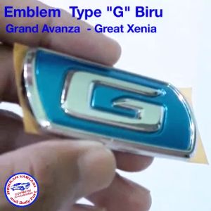 Emblem Type G Warna Biru Grand Avanza Great Xenia