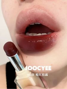 Joocyee Ferment Color Lip Freeze Mirror Surface Autumn Winter 541 Solid Lip Glaze Dark Red Enhance Color Lipstick Glossy Lip Glaze