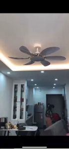 Quạt trần 6 cánh cong điều khiển từ xa 6 số lõi đồng 100% động cơ tiết kiệm điện quạt rất mát và chạy êm