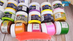 Bộ màu vẽ Acrylic 12 lọ 50ml / Màu Acrylic 3D cao cấp vẽ trên mọi chất liệu