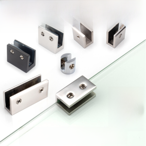 Precision Cast 304 Stainless Steel Glass Clamp No Drilling Required Glass Holder Fork Clamp for Home Hardware And Building Materials