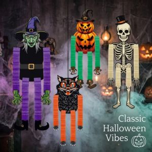 New Halloween Skeleton Hangings Ghost Festival and Haunted House Scene Decorations Honeycomb Hangings Party Decorations